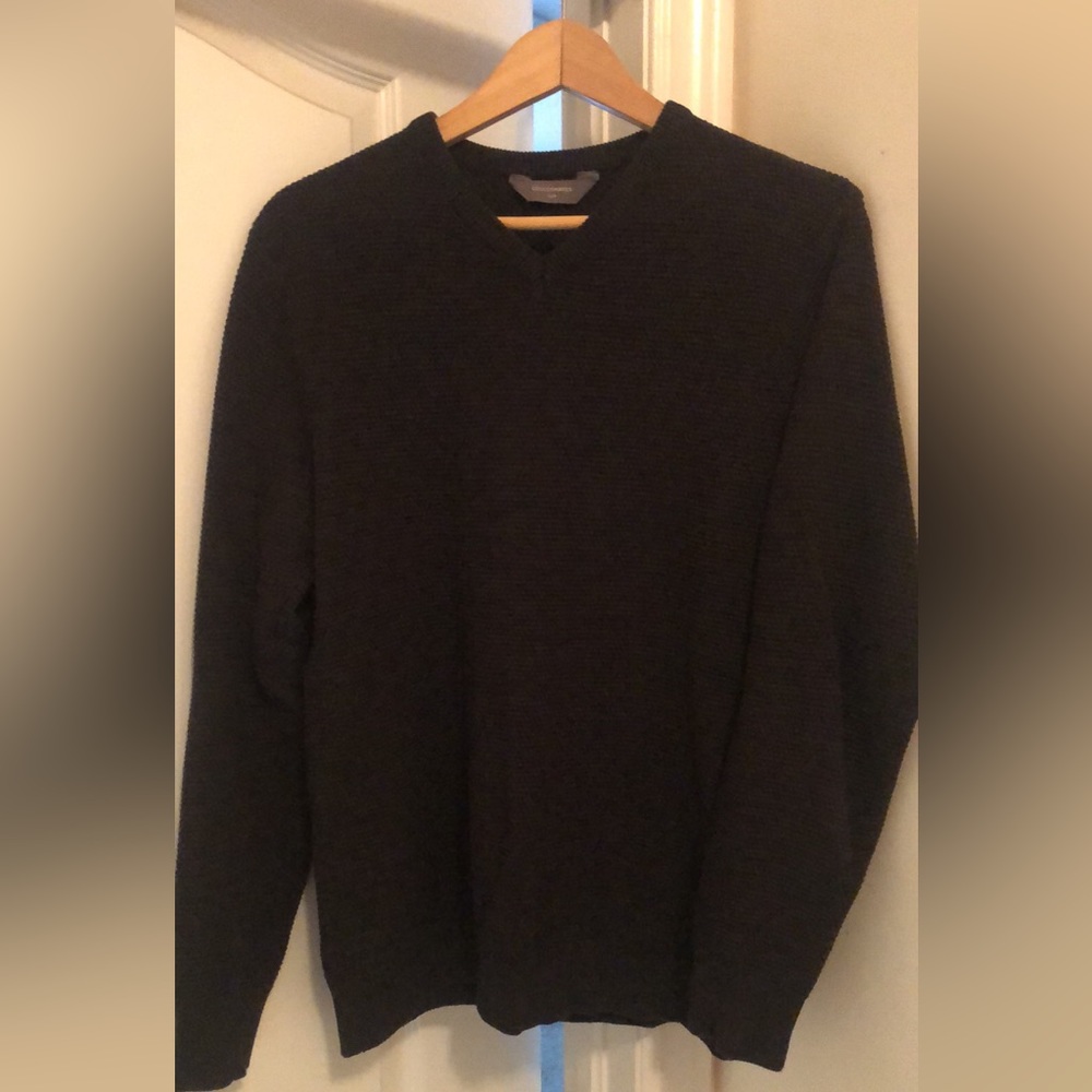 Mens Denver Hayes waffle sweater size small Black